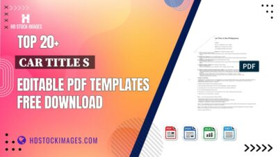 Top 20+ Car Title S  Editable PDF Templates Free Download