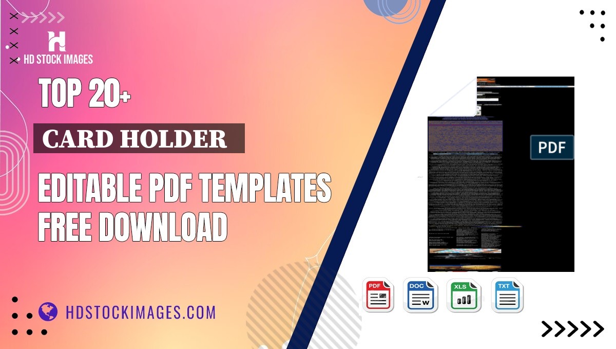 Top 20+ Card Holder   Editable PDF Templates Free Download