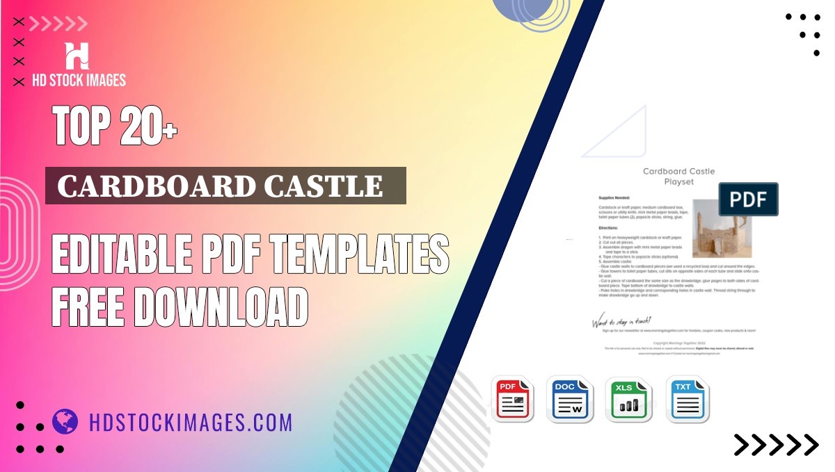 Top 20+ Cardboard Castle   Editable PDF Templates Free Download