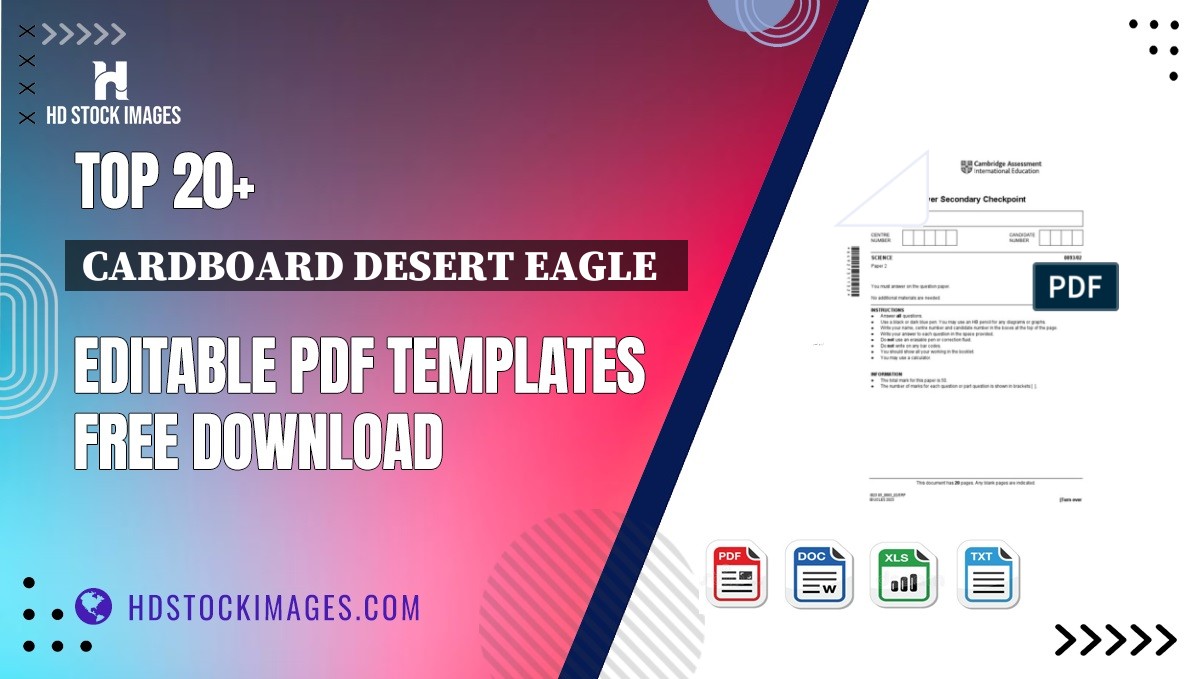 Top 20+ Cardboard Desert Eagle   Editable PDF Templates Free Download