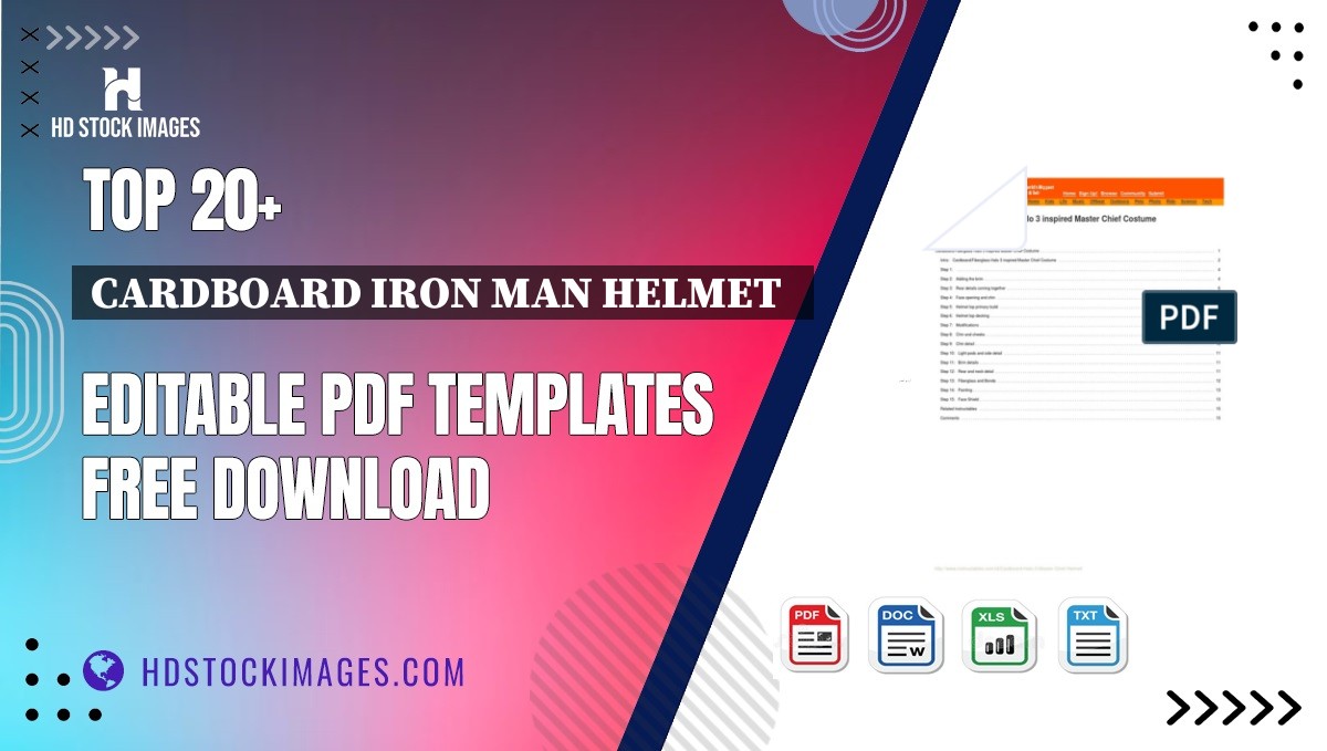 Top 20+ Cardboard Iron Man Helmet   Editable PDF Templates Free Download