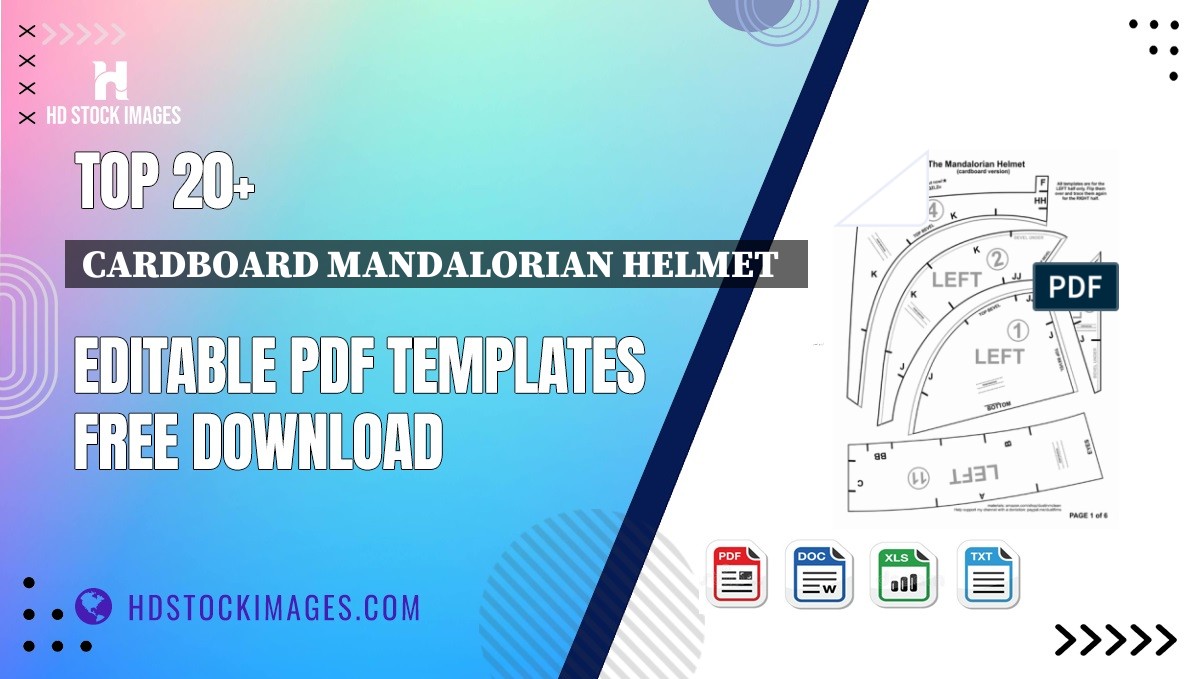 Top 20+ Cardboard Mandalorian Helmet   Editable PDF Templates Free Download