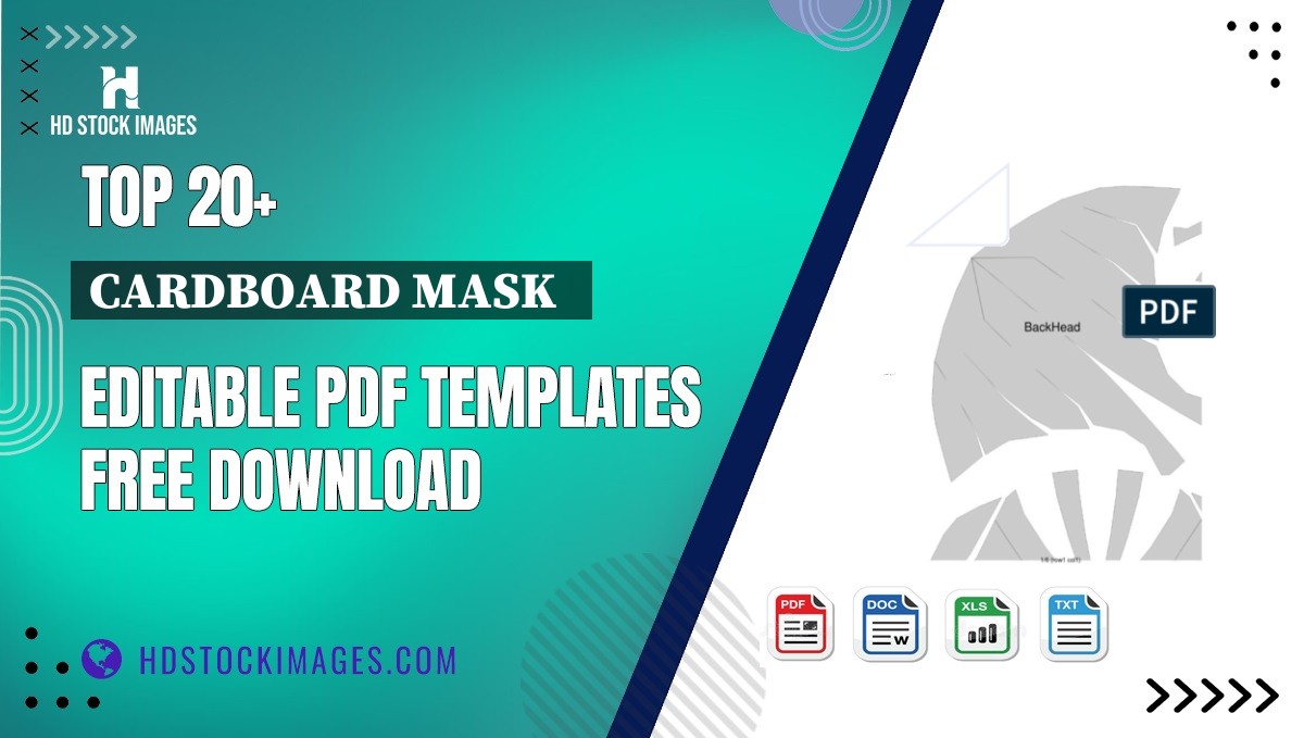 Top 20+ Cardboard Mask   Editable PDF Templates Free Download