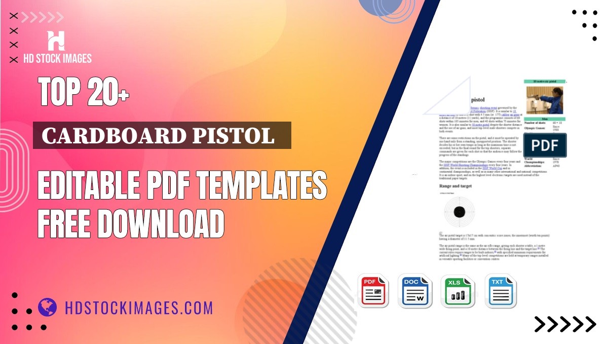 Top 20+ Cardboard Pistol   Editable PDF Templates Free Download