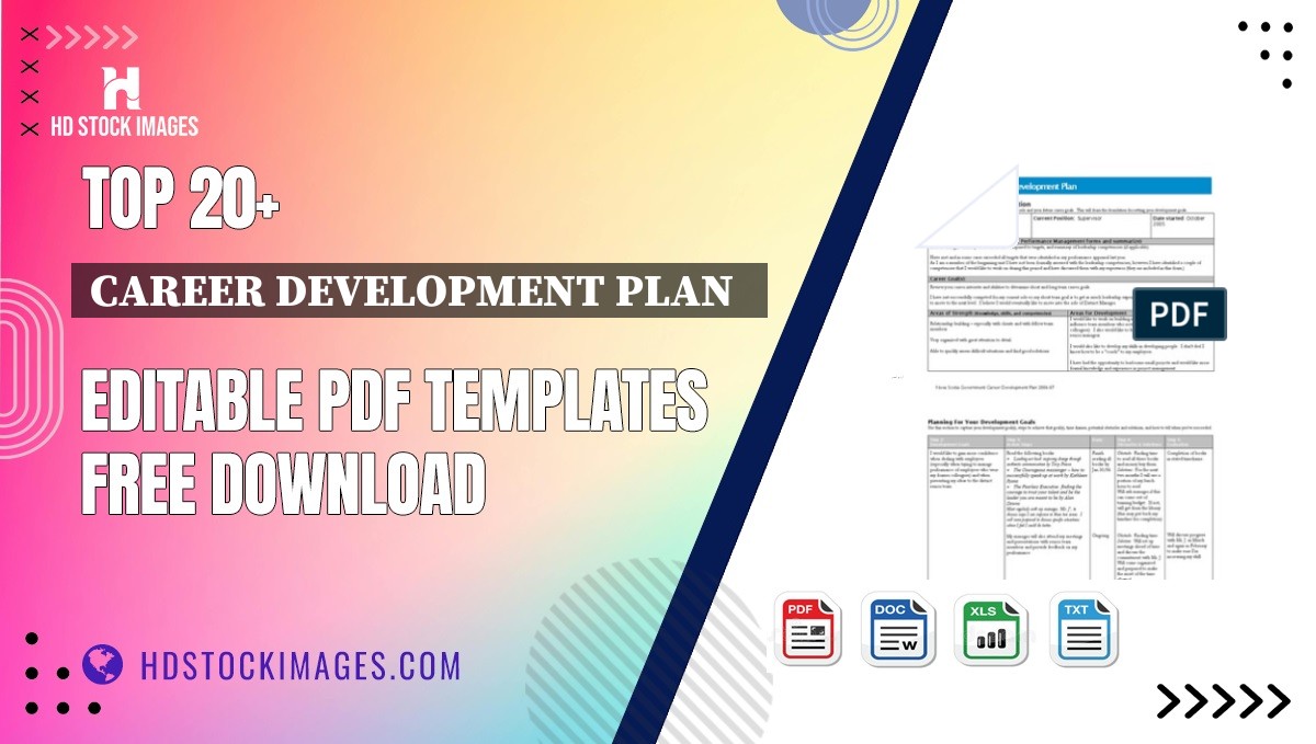 Top 20+ Career Development Plan   Editable PDF Templates Free Download