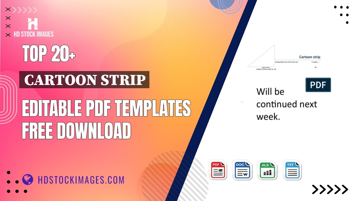 Top 20+ Cartoon Strip Editable PDF Templates Free Download