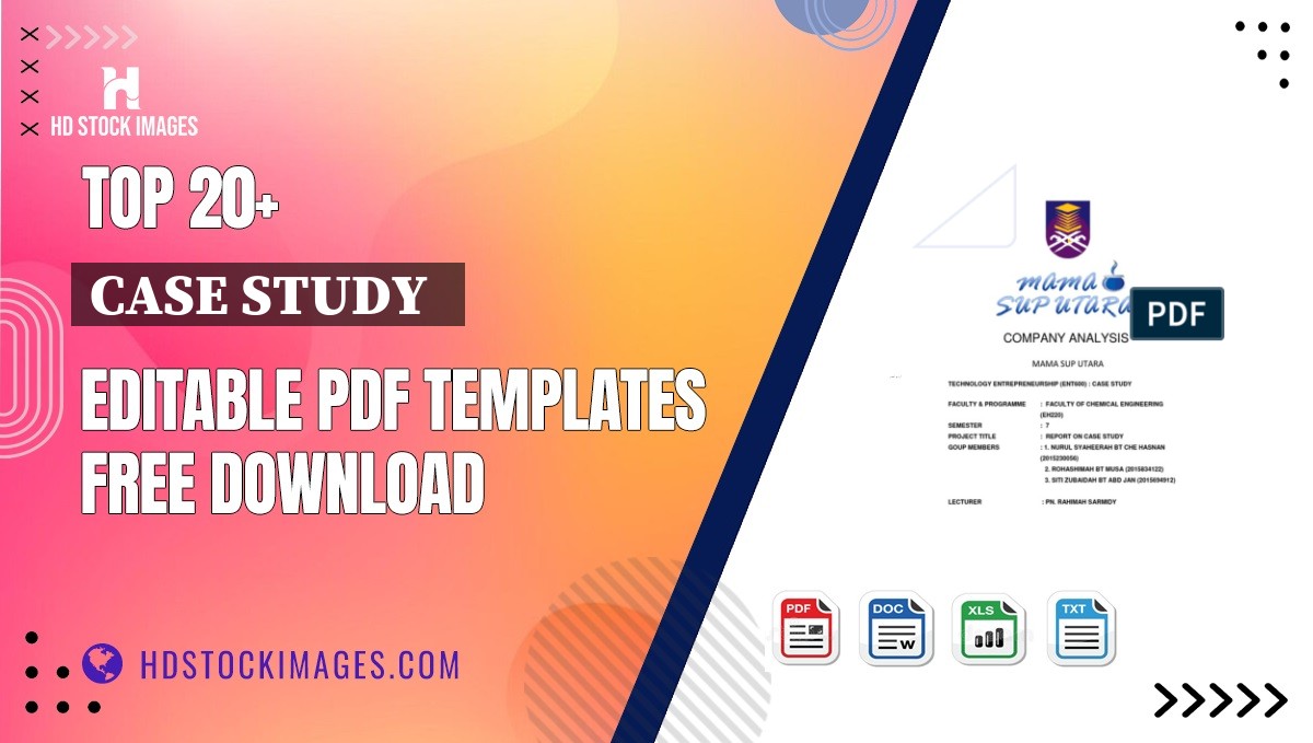 Top 20+ Case Study   Editable PDF Templates Free Download
