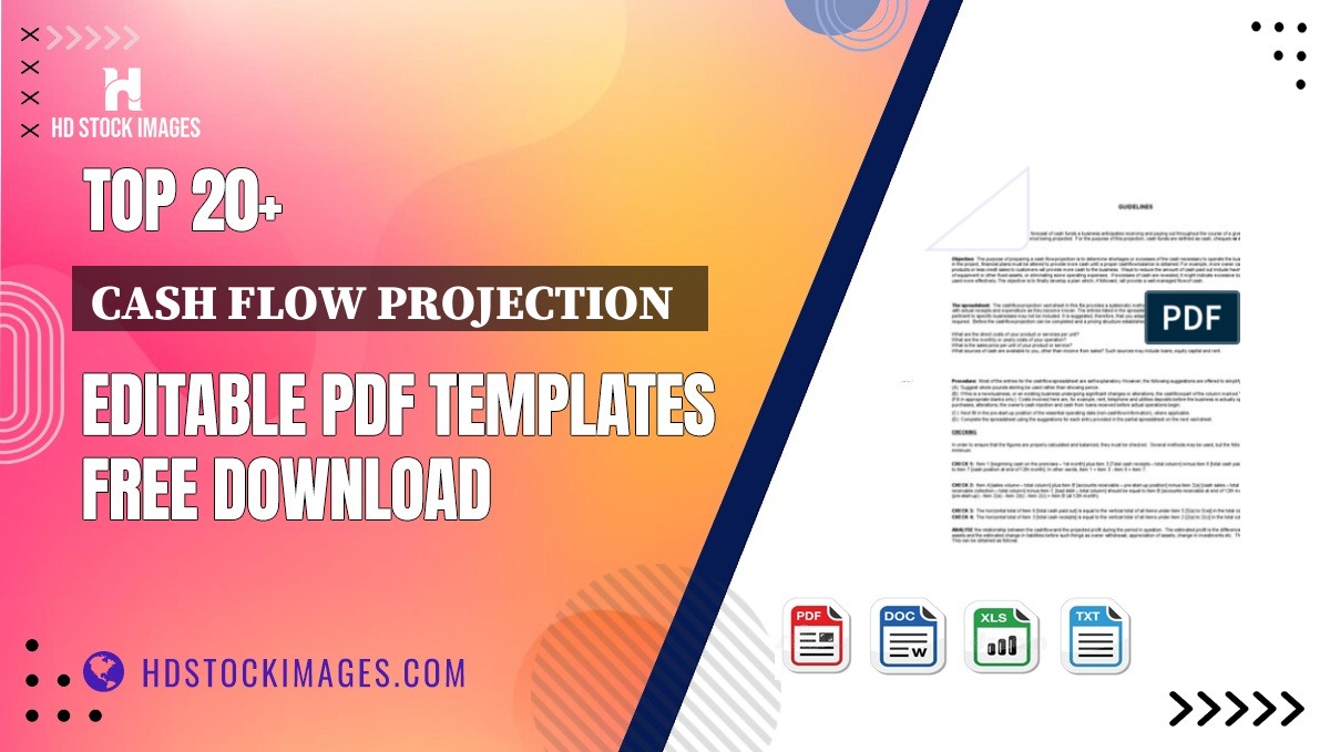 Top 20+ Cash Flow Projection   Editable PDF Templates Free Download