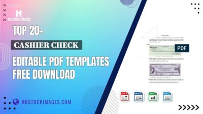 Top 20+ Cashier Check  Editable PDF Templates Free Download