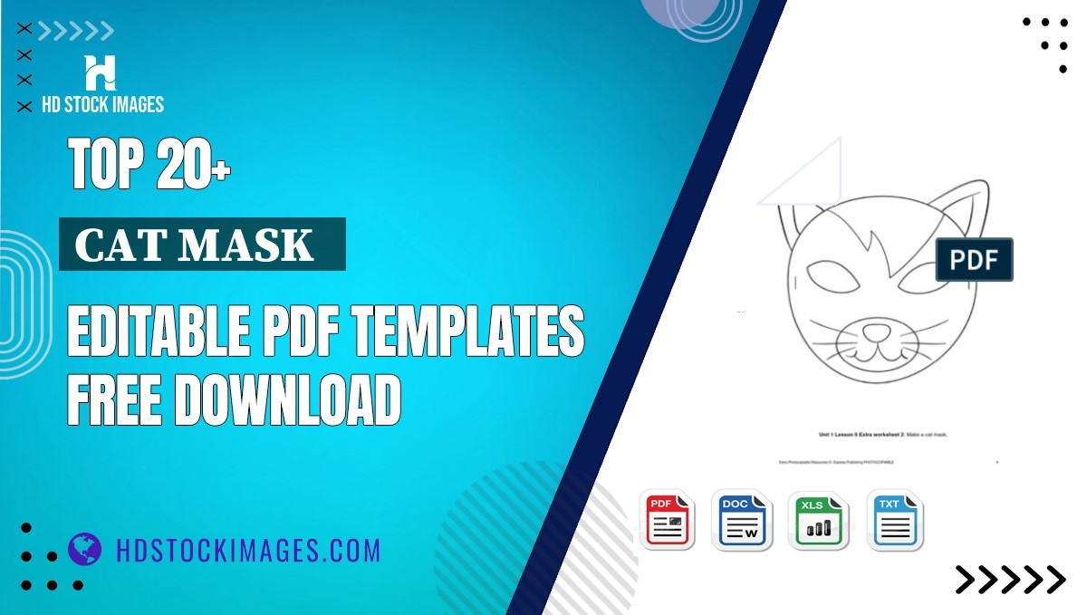 Top 20+ Cat Mask   Editable PDF Templates Free Download