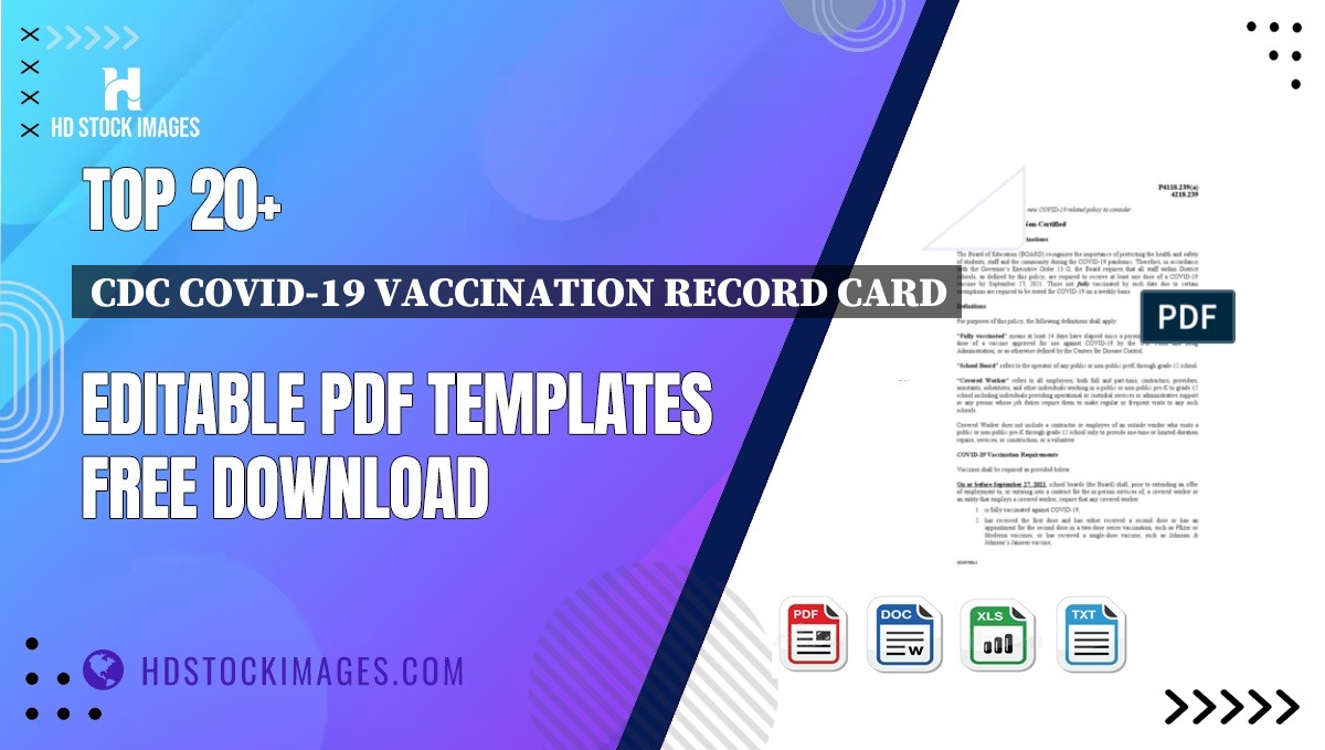 Top 20+ Cdc Covid-19 Vaccination Record Card Editable PDF Templates Free Download