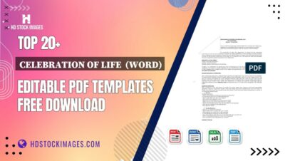 Top 20+ Celebration Of Life  (word) Editable PDF Templates Free Download