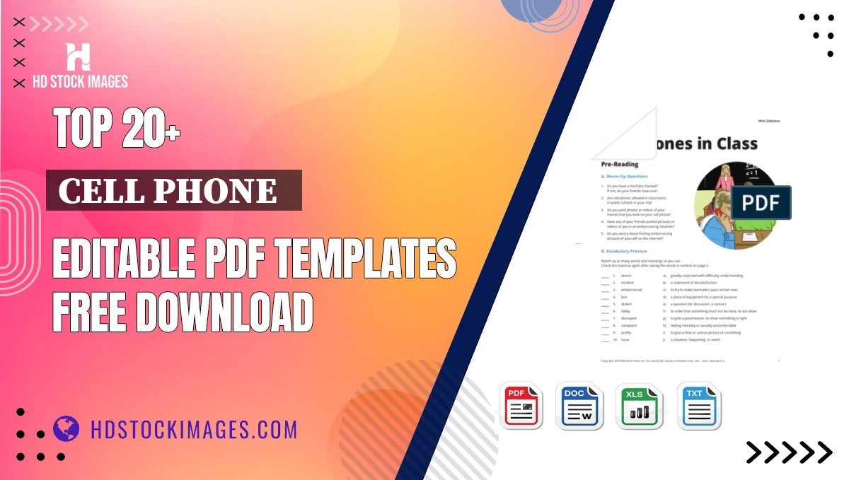 Top 20+ Cell Phone   Editable PDF Templates Free Download