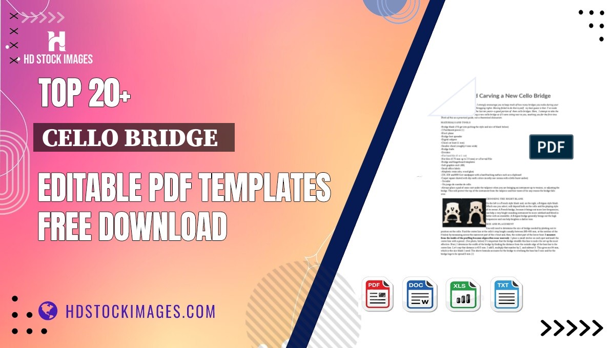 Top 20+ Cello Bridge   Editable PDF Templates Free Download