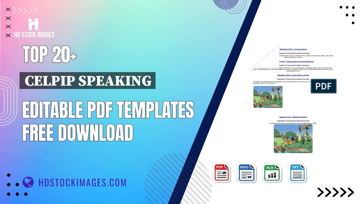 Top 20+ Celpip Speaking Editable PDF Templates Free Download