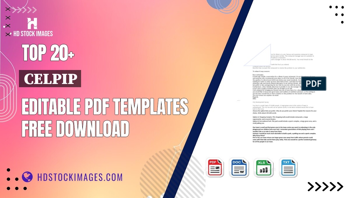 Top 20+ Celpip Editable PDF Templates Free Download