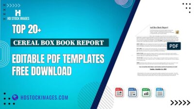 Top 20+ Cereal Box Book Report   Editable PDF Templates Free Download