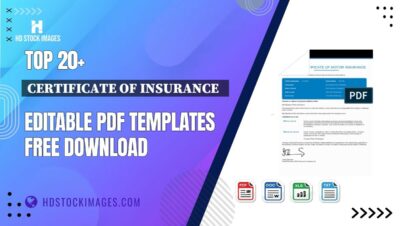 Top 20+ Certificate Of Insurance   Editable PDF Templates Free Download