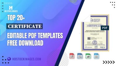 Top 20+ Certificate Editable PDF Templates Free Download