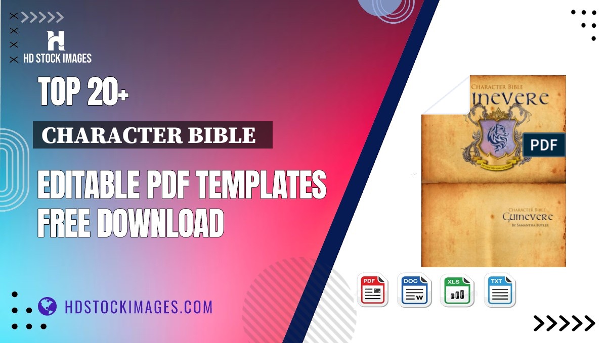 Top 20+ Character Bible   Editable PDF Templates Free Download