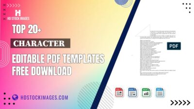 Top 20+ Character   Editable PDF Templates Free Download