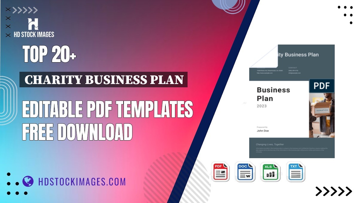 Top 20+ Charity Business Plan Editable PDF Templates Free Download