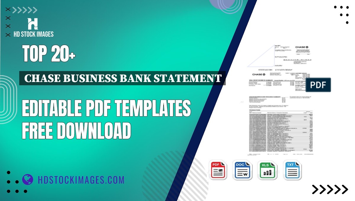 Top 20+ Chase Business Bank Statement Editable PDF Templates Free Download