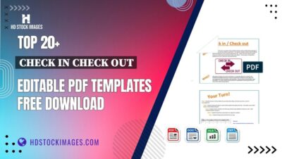 Top 20+ Check In Check Out Editable PDF Templates Free Download