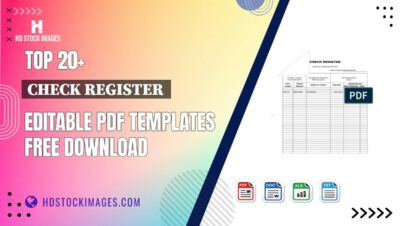 Top 20+ Check Register  Editable PDF Templates Free Download