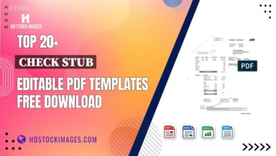 Top 20+ Check Stub Editable PDF Templates Free Download