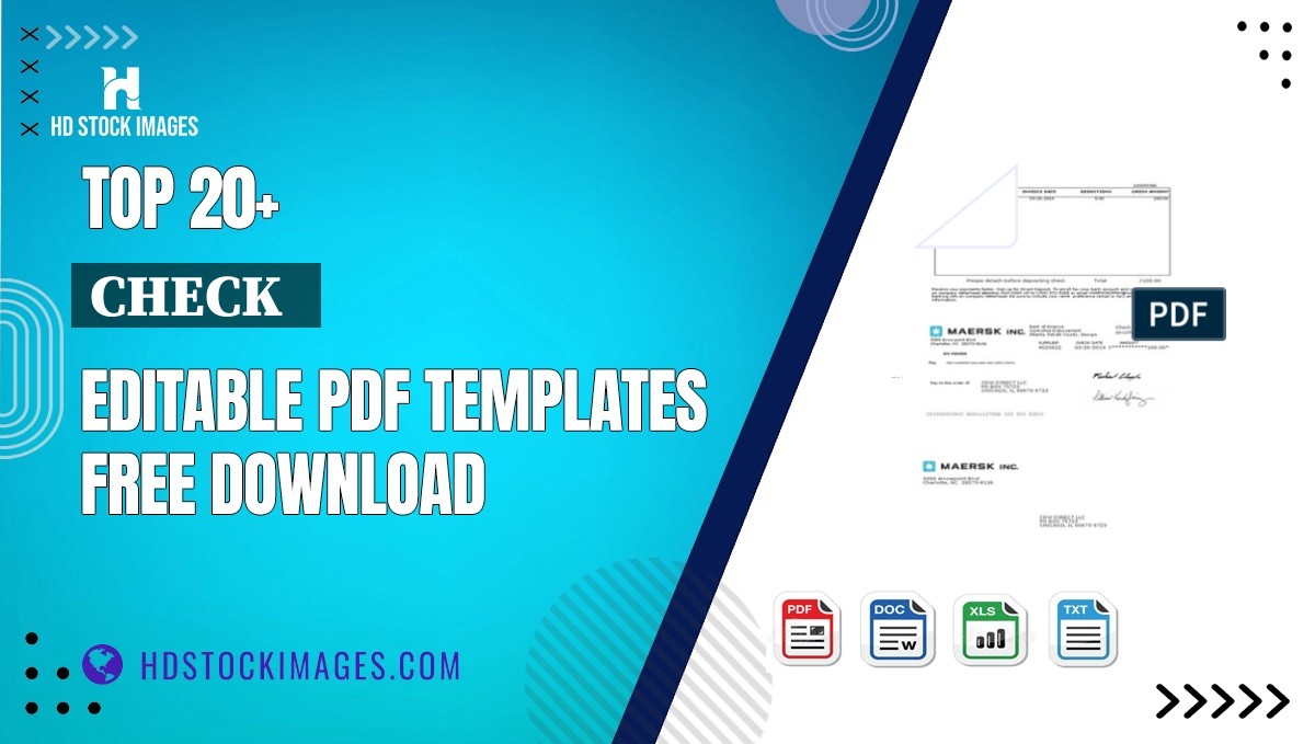 Top 20+ Check   Editable PDF Templates Free Download