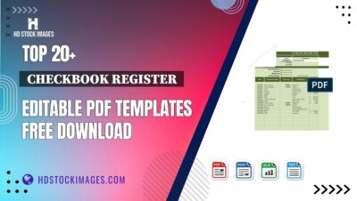 Top 20+  Checkbook Register  Editable PDF Templates Free Download