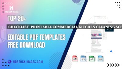 Top 20+ Checklist  Printable Commercial Kitchen Cleaning Schedule  Editable PDF Templates Free Download