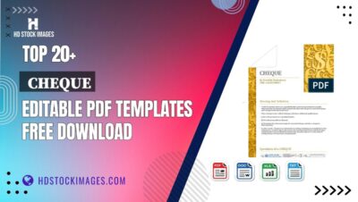 Top 20+  Cheque Editable PDF Templates Free Download