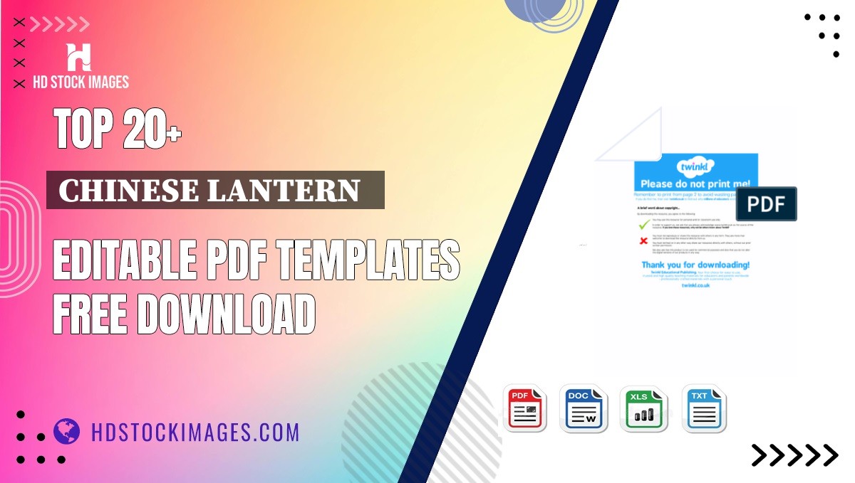 Top 20+ Chinese Lantern   Editable PDF Templates Free Download