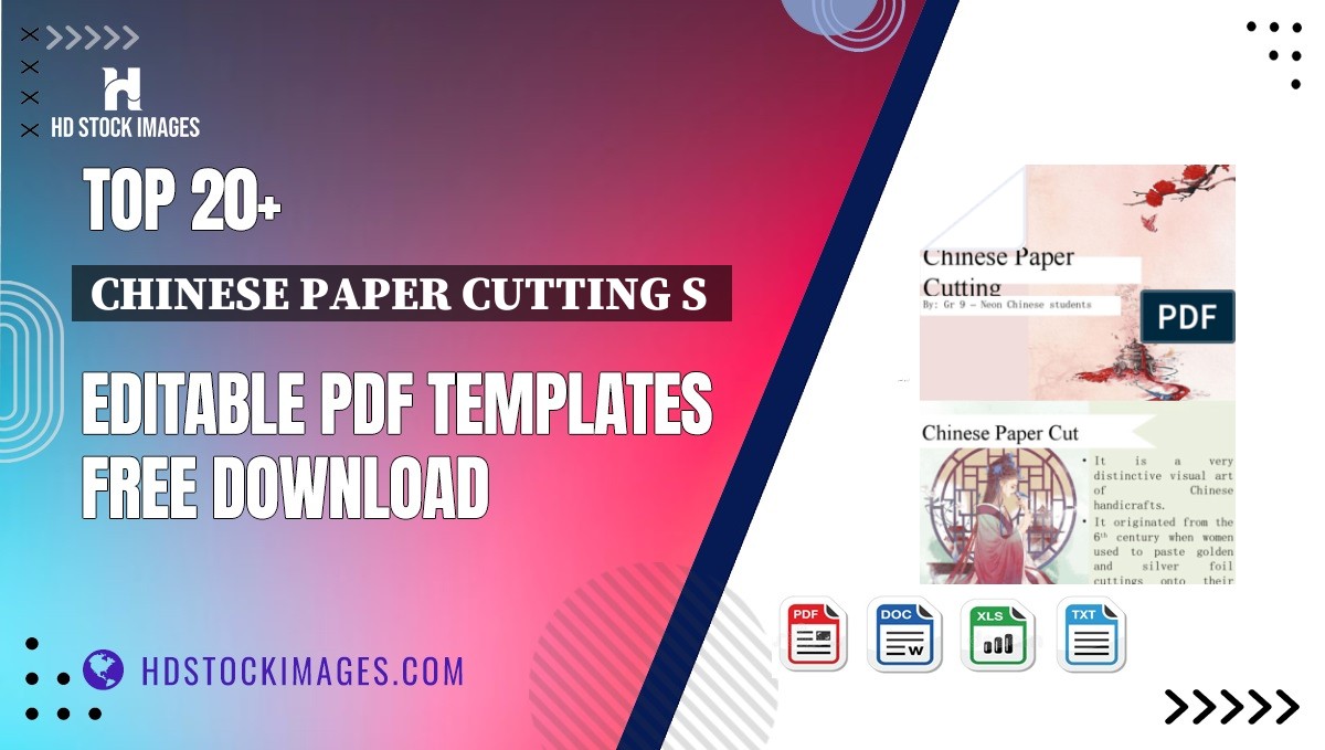 Top 20+ Chinese Paper Cutting S  Editable PDF Templates Free Download