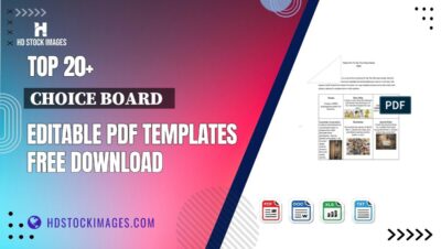 Top 20+ Choice Board   Editable PDF Templates Free Download