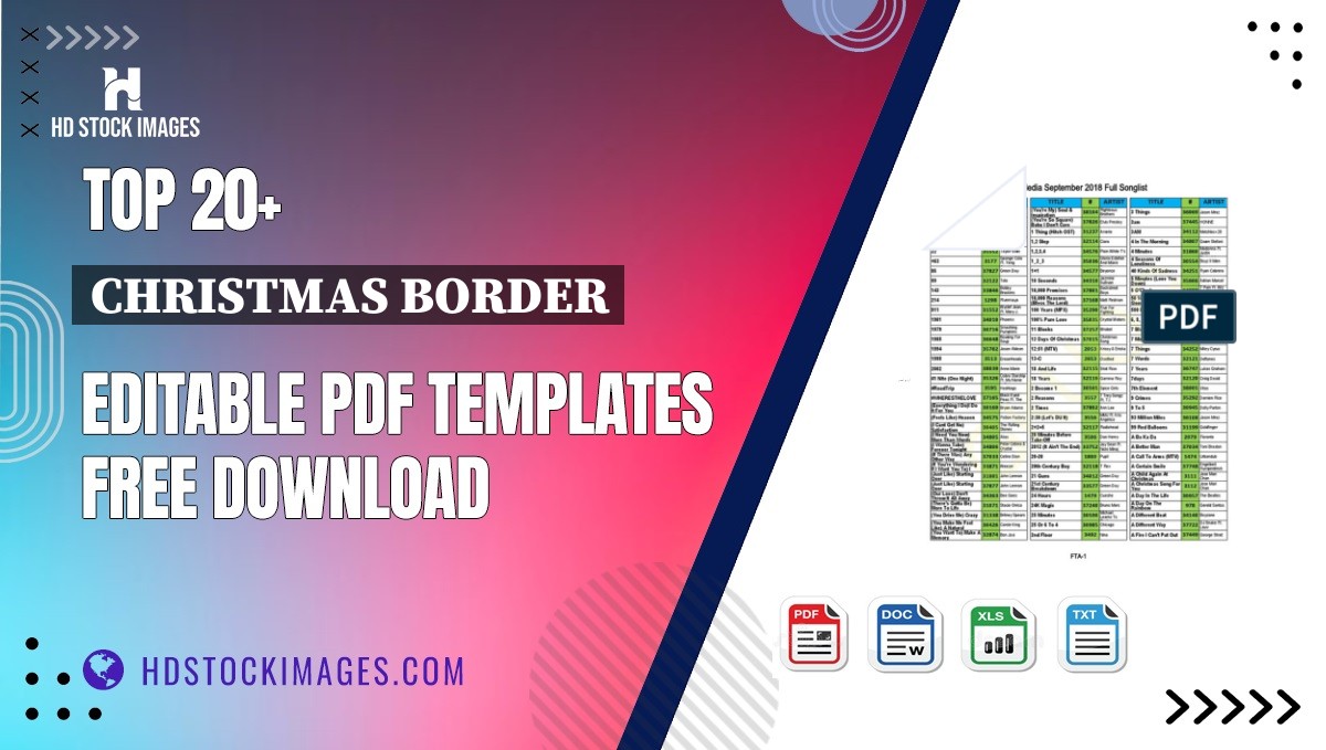 Top 20+ Christmas Border Editable PDF Templates Free Download