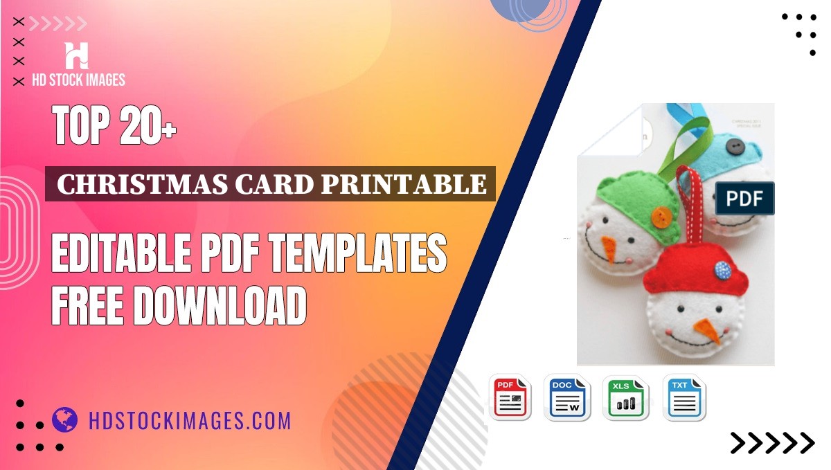 Top 20+ Christmas Card Printable Editable PDF Templates Free Download