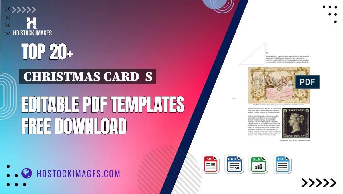 Top 20+ Christmas Card  S Editable PDF Templates Free Download