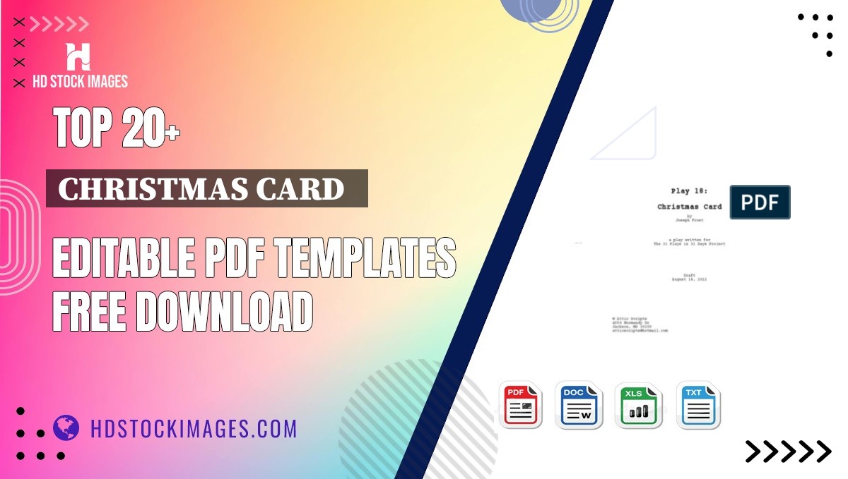 Top 20+ Christmas Card   Editable PDF Templates Free Download