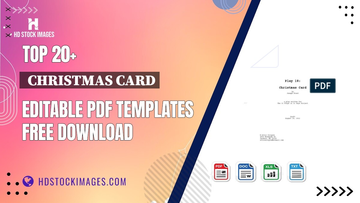 Top 20+  Christmas Card Editable PDF Templates Free Download