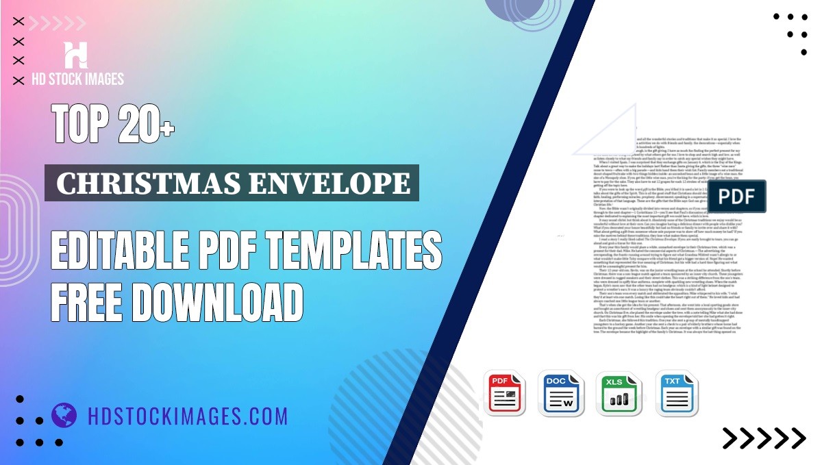 Top 20+ Christmas Envelope Editable PDF Templates Free Download