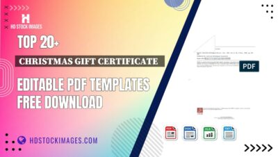 Top 20+ Christmas Gift Certificate   Editable PDF Templates Free Download