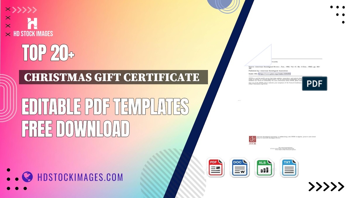 Top 20+ Christmas Gift Certificate   Editable PDF Templates Free Download