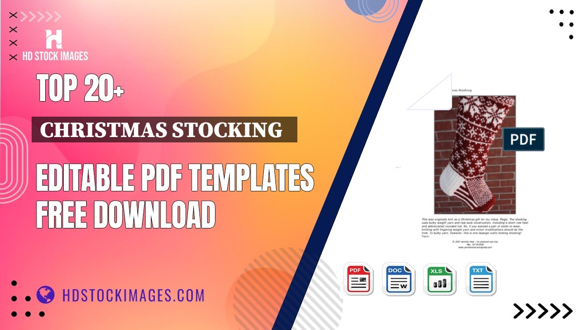 Top 20+ Christmas Stocking   Editable PDF Templates Free Download