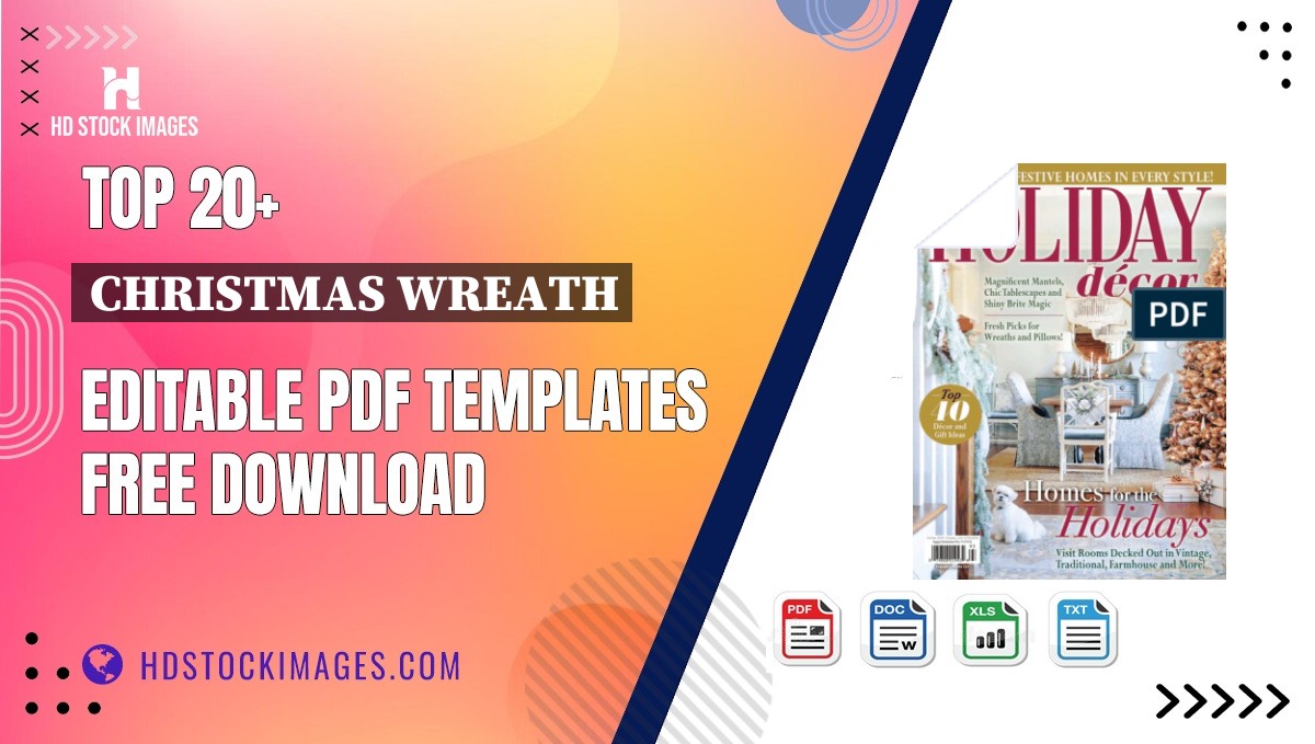 Top 20+ Christmas Wreath Editable PDF Templates Free Download