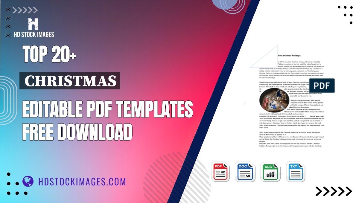 Top 20+ Christmas Editable PDF Templates Free Download