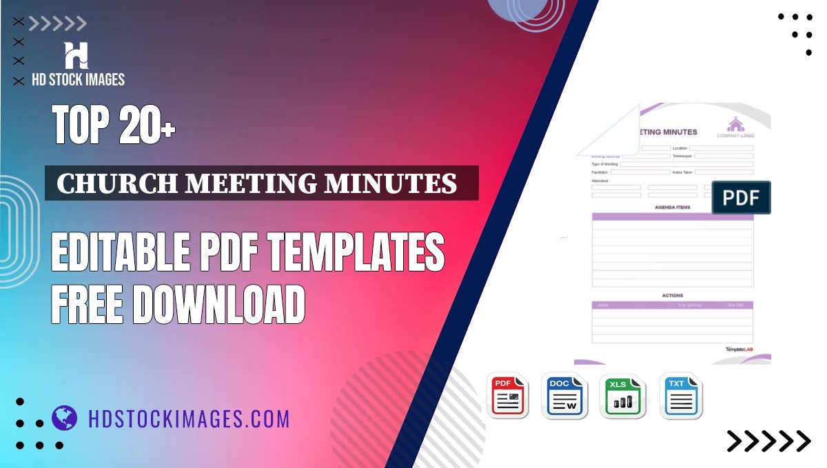 Top 20+ Church Meeting Minutes   Editable PDF Templates Free Download