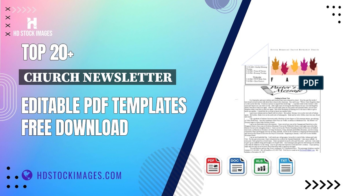 Top 20+ Church Newsletter Editable PDF Templates Free Download